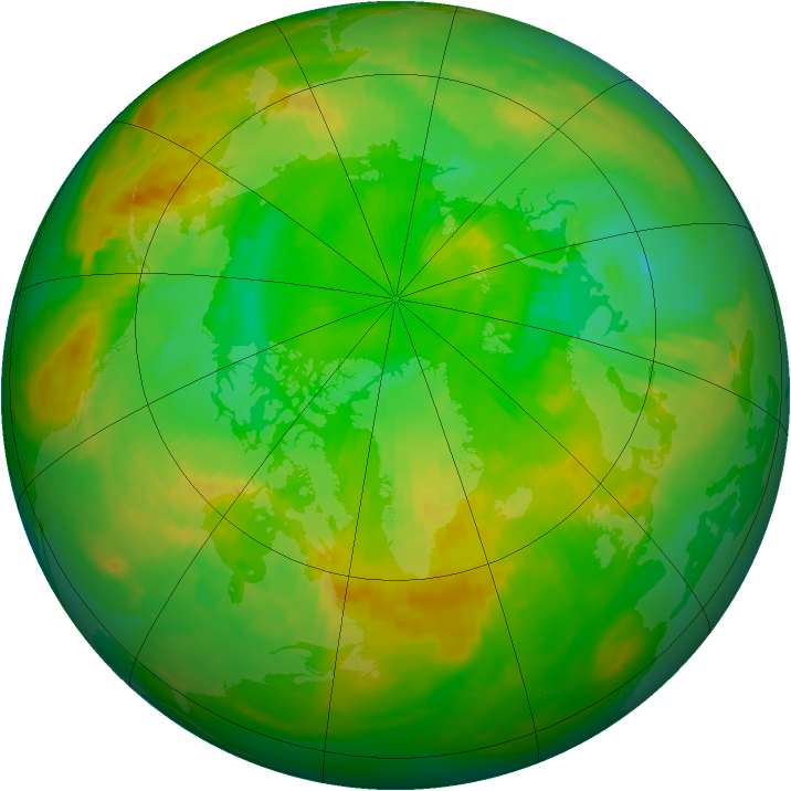 Arctic ozone map for 06 July 1982